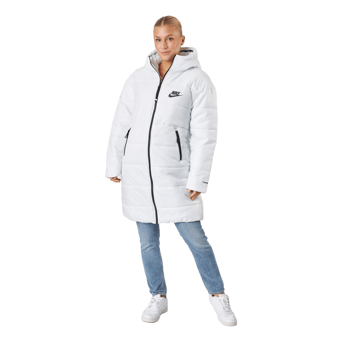 W Nsw Syn Tf Rpl Hd Parka Summit White/summit White/blac