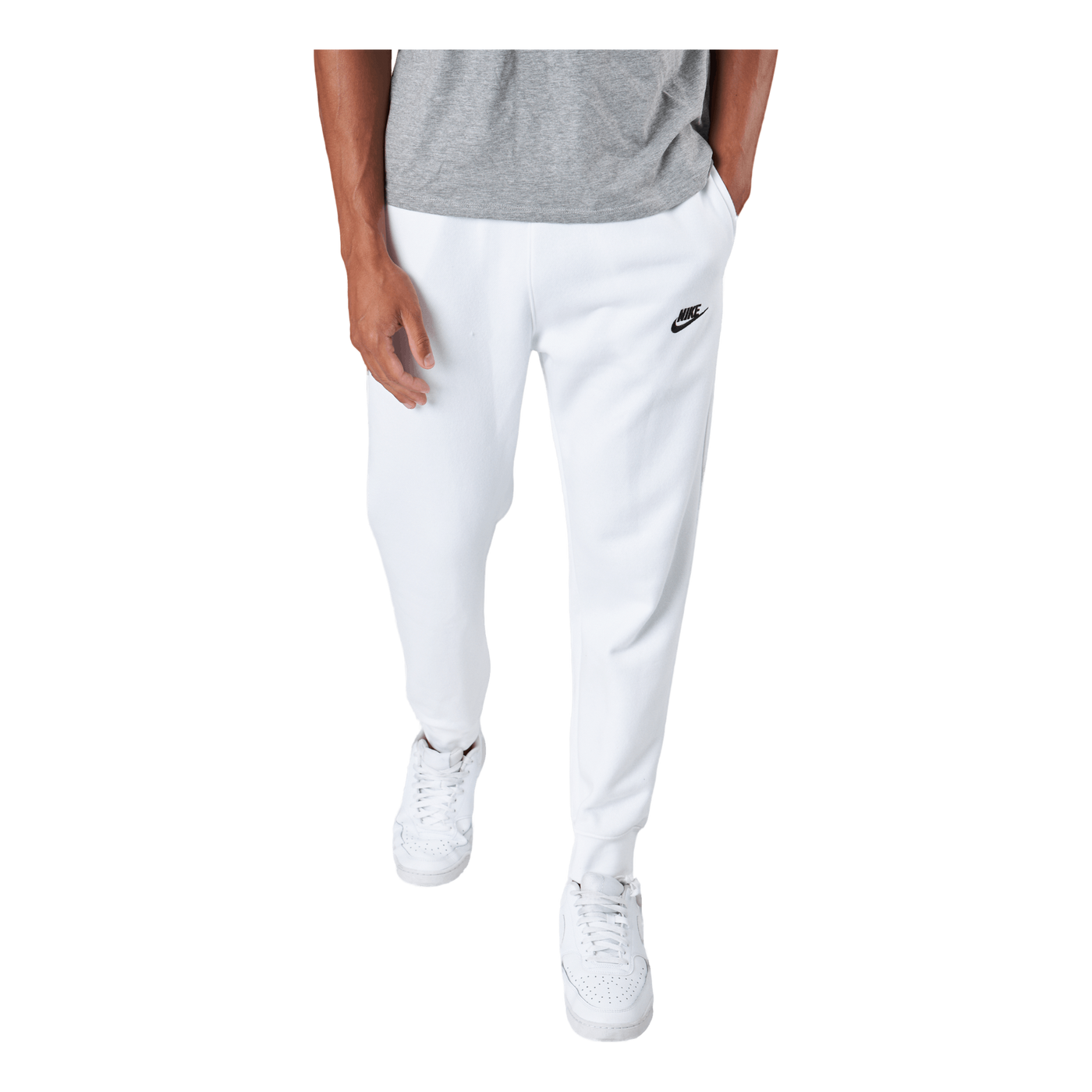 Sportswear Club Fleece Joggers WHITE/WHITE/BLACK