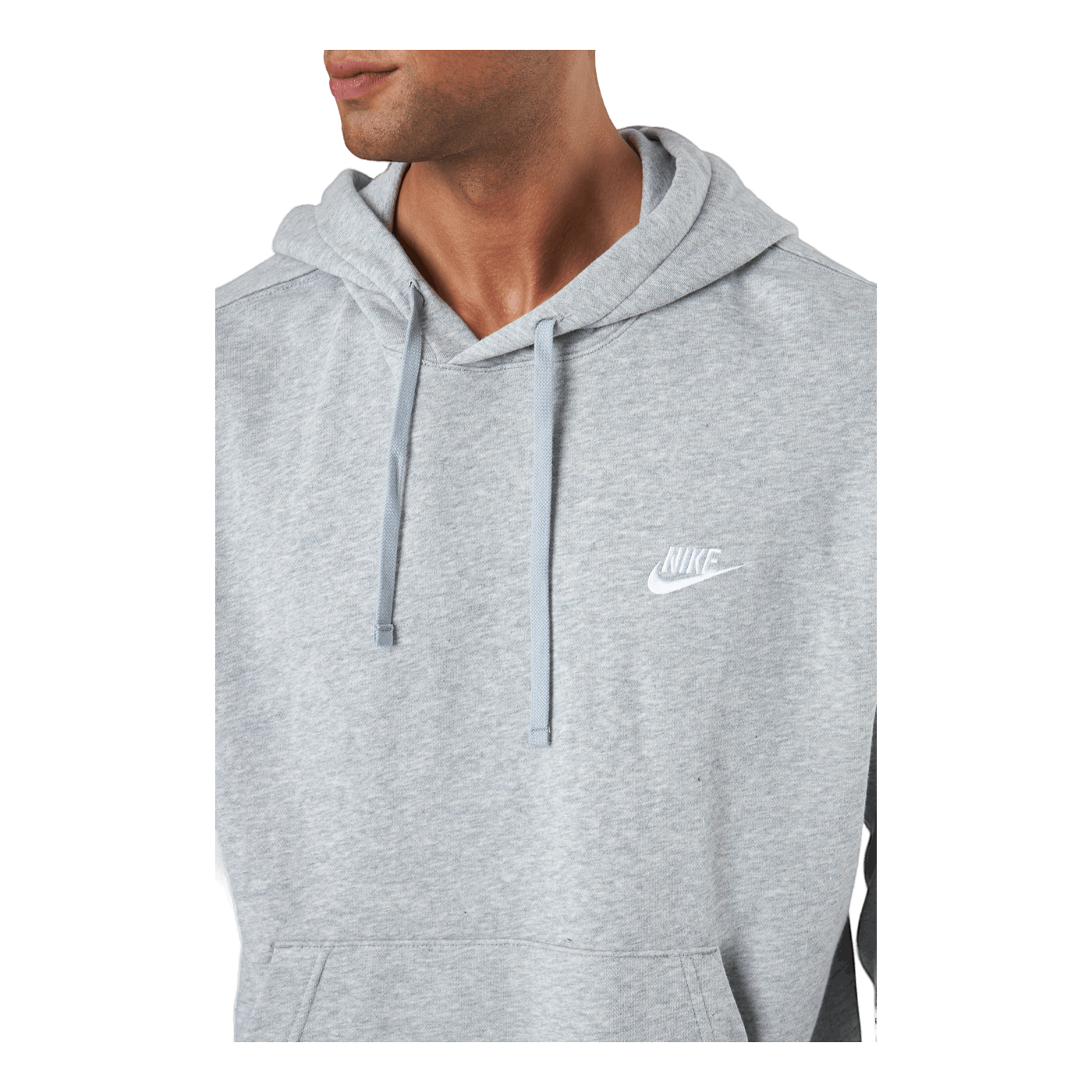 Sportswear Club Men's Pullover Hoodie DK GREY HEATHER/MATTE SILVER/WHITE