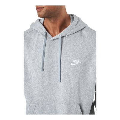 Sportswear Club Men's Pullover Hoodie DK GREY HEATHER/MATTE SILVER/WHITE