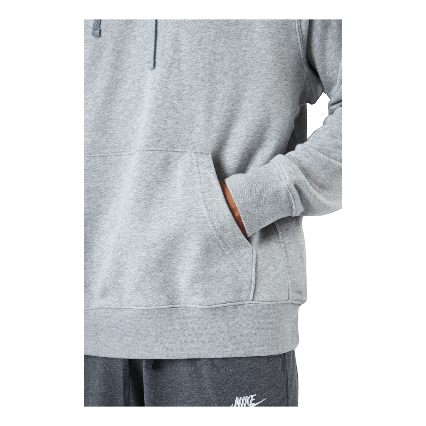 Sportswear Club Men's Pullover Hoodie DK GREY HEATHER/MATTE SILVER/WHITE