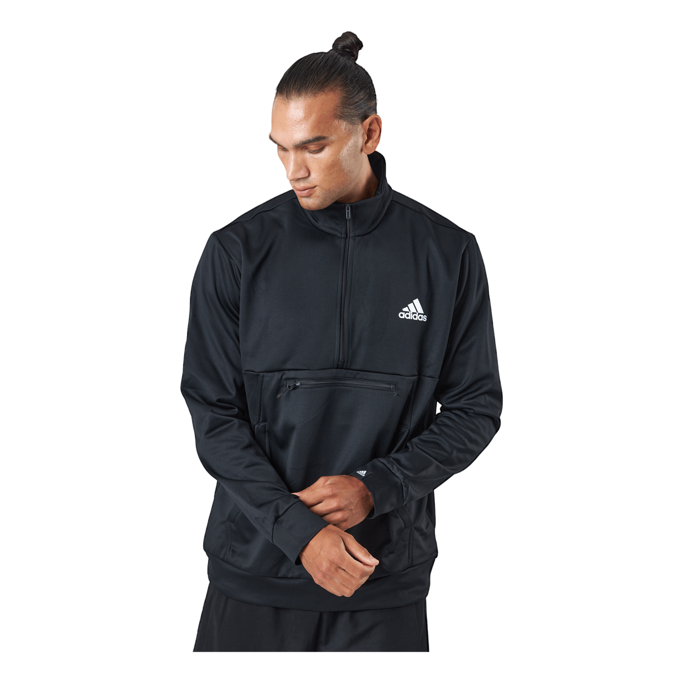 M Gg Sl 1/4 Zip Black/white