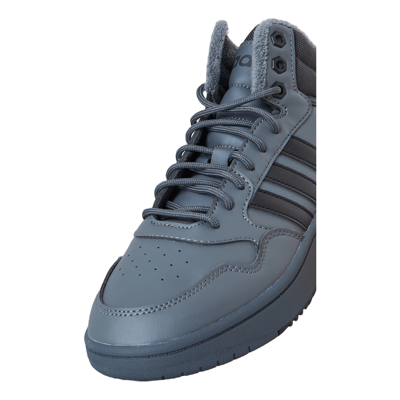 Hoops 3.0 Mid Lifestyle Basketball Classic Fur Lining Winterized Shoes Grey Five / Core Black / Carbon