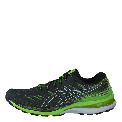 Gel-kayano 28 Black/hazard Green