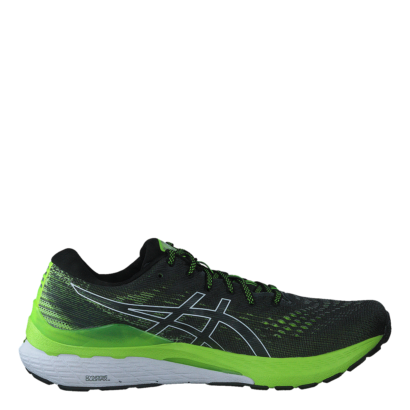 Gel-kayano 28 Black/hazard Green