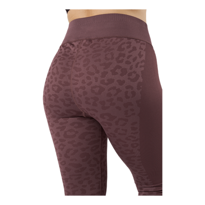 Formknit Seamless High Waist 7 Dusty Plum-leopard Print