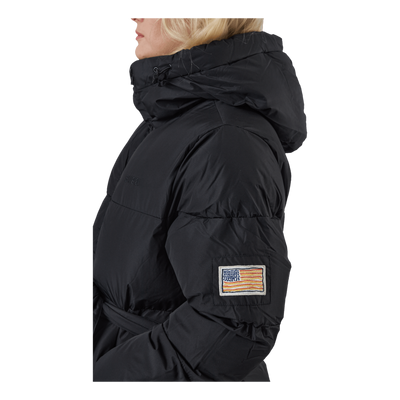 Beltet Short Padded Hood Jacke Black