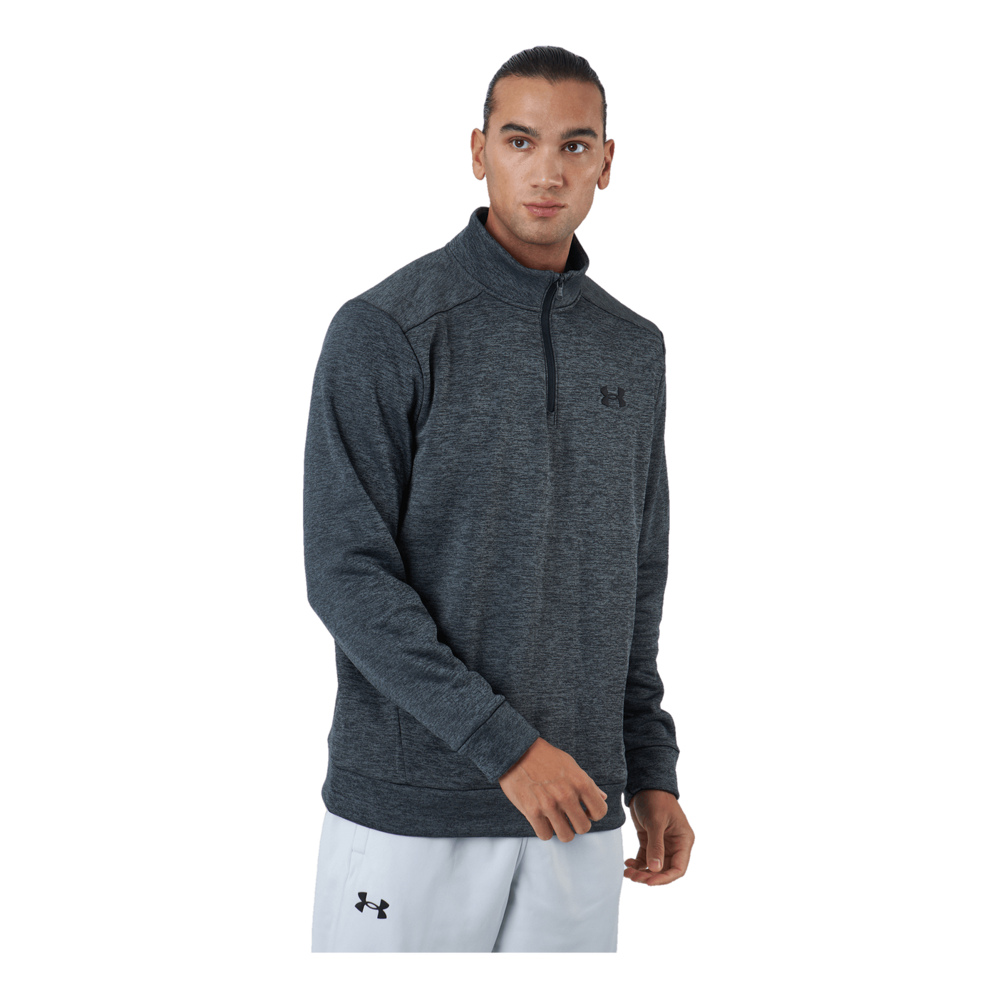 Ua Armour Fleece 1/4 Zip Pitch Gray