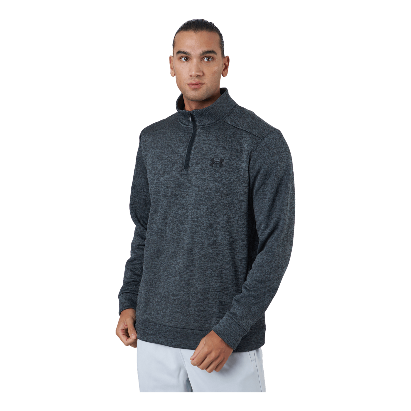 Ua Armour Fleece 1/4 Zip Pitch Gray