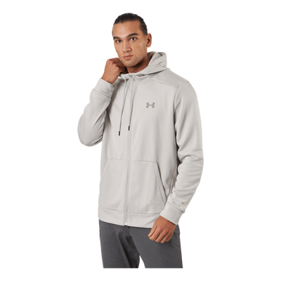 Ua Armour Fleece Fz Hoodie Ghost Gray