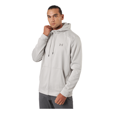 Ua Armour Fleece Fz Hoodie Ghost Gray