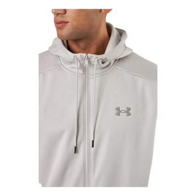 Ua Armour Fleece Fz Hoodie Ghost Gray