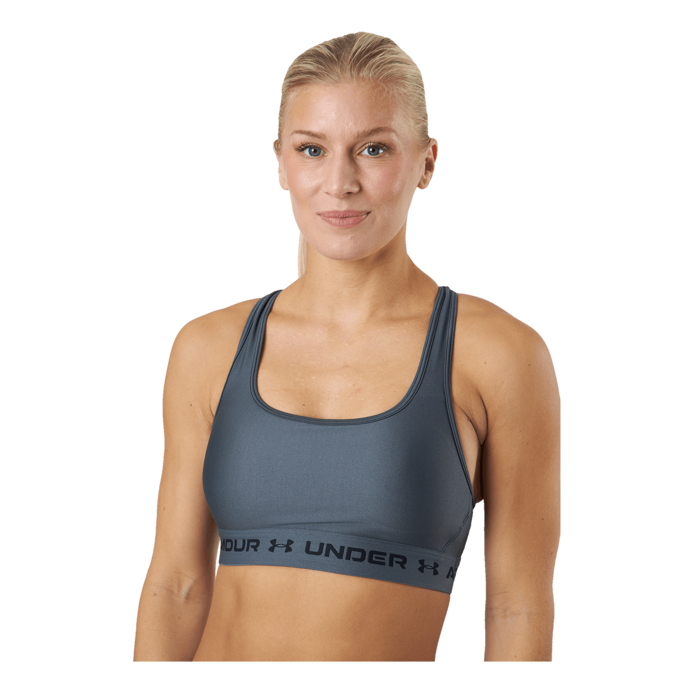 Ua Crossback Mid Bra Pitch Gray