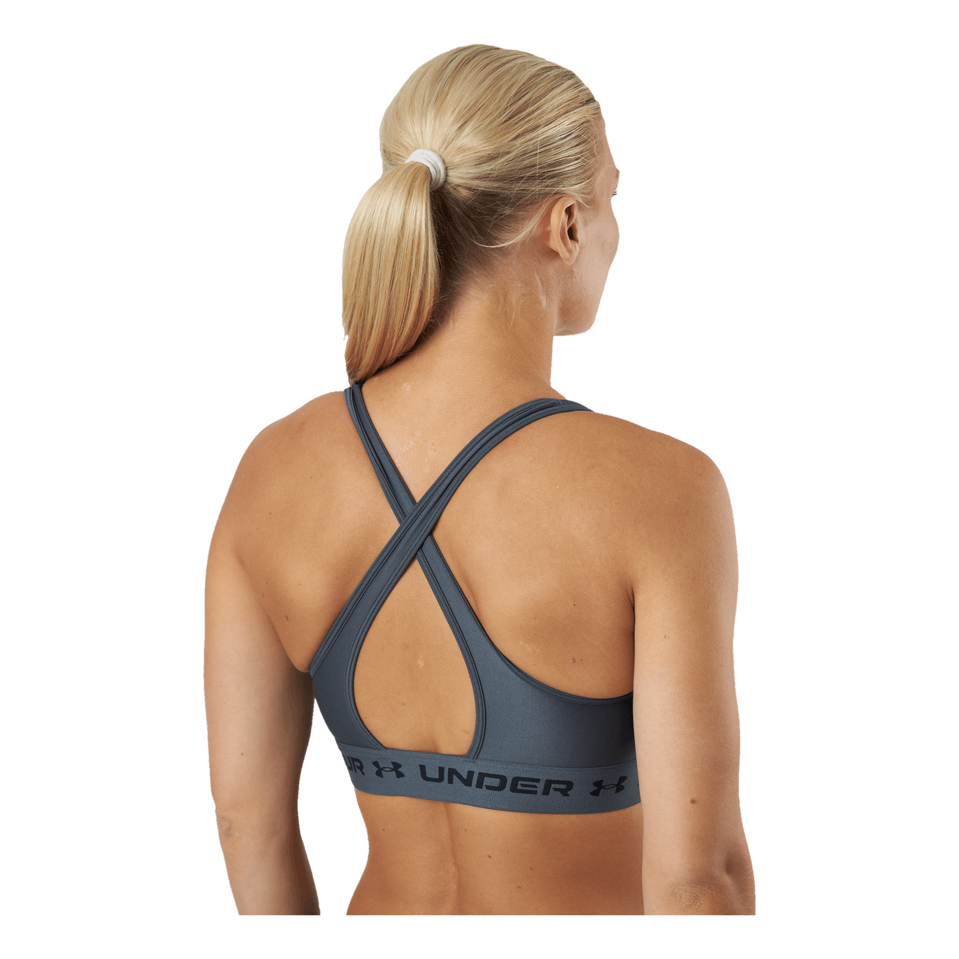 Ua Crossback Mid Bra Pitch Gray