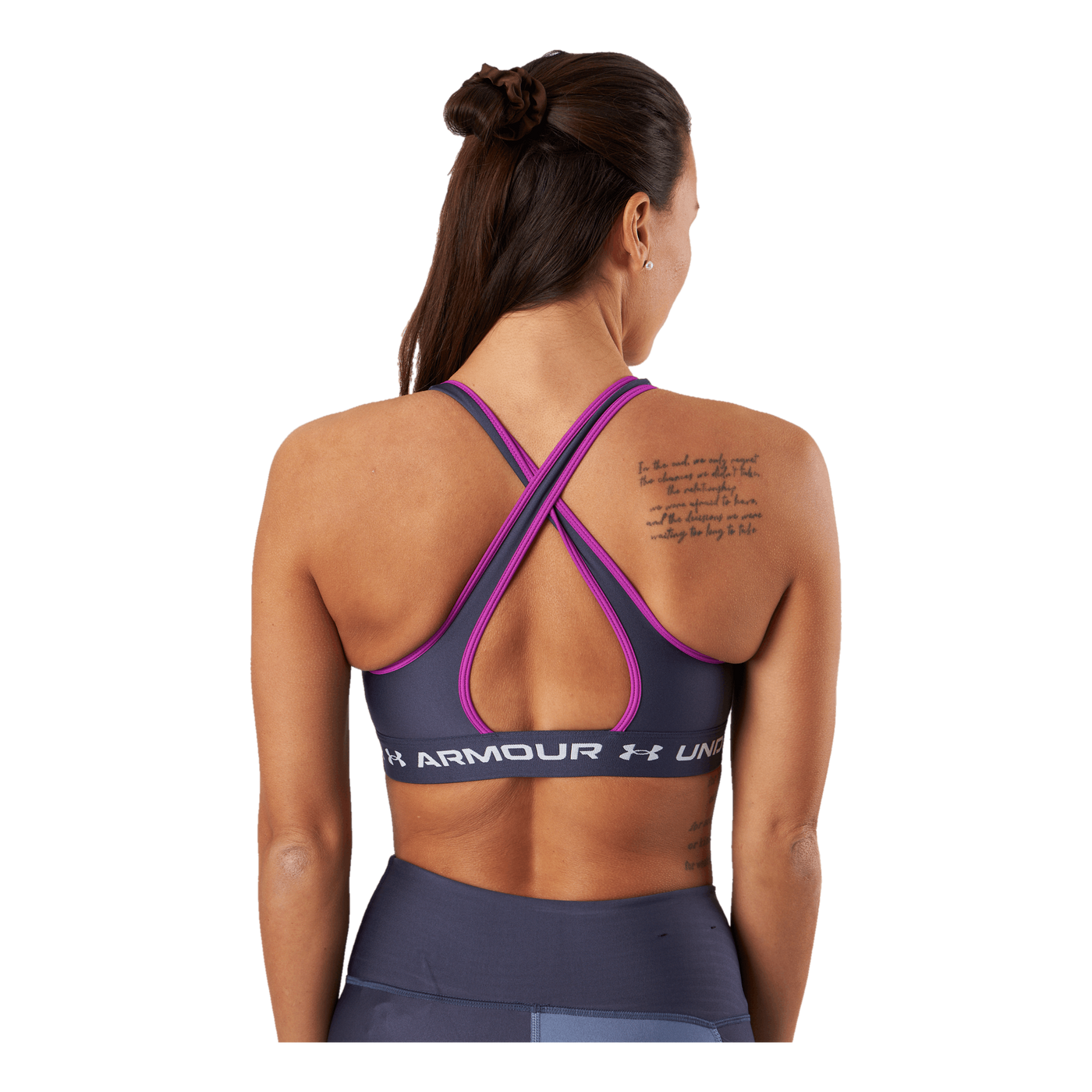 Ua Crossback Mid Bra Tempered Steel