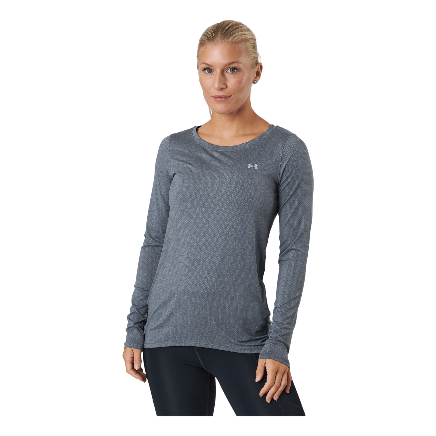 Ua Hg Armour Long Sleeve Pitch Gray Light Heather