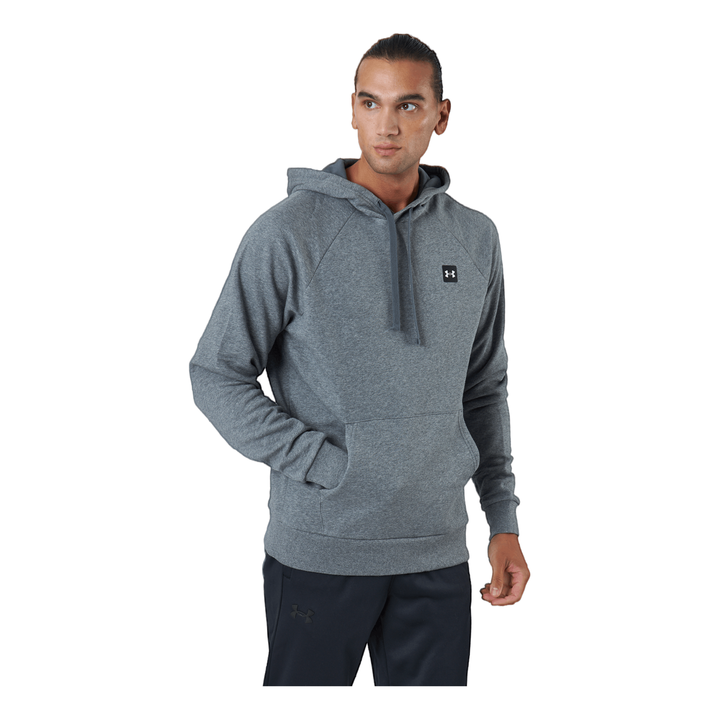 Ua Rival Fleece Hoodie Pitch Gray Light Heather