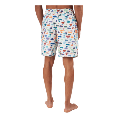 Swim Unisex Loose Fit Shorts 1 White Combo