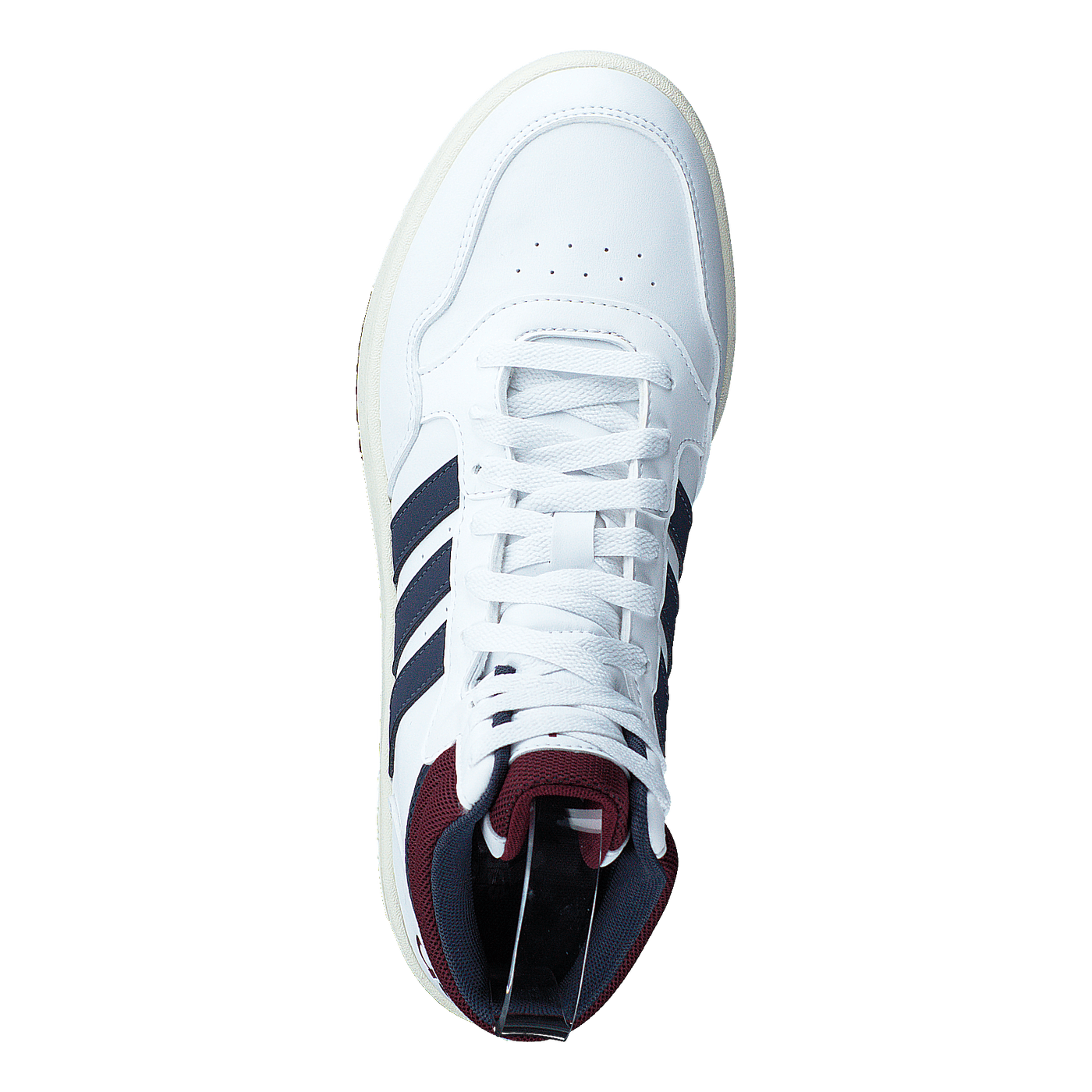 Hoops 3.0 Mid Lifestyle Basketball Classic Vintage Shoes Cloud White / Shadow Navy / Shadow Red