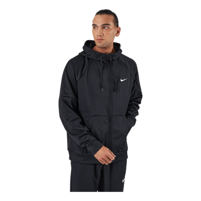 Therma-FIT Men's Full-Zip Fitness Hoodie BLACK/BLACK/WHITE