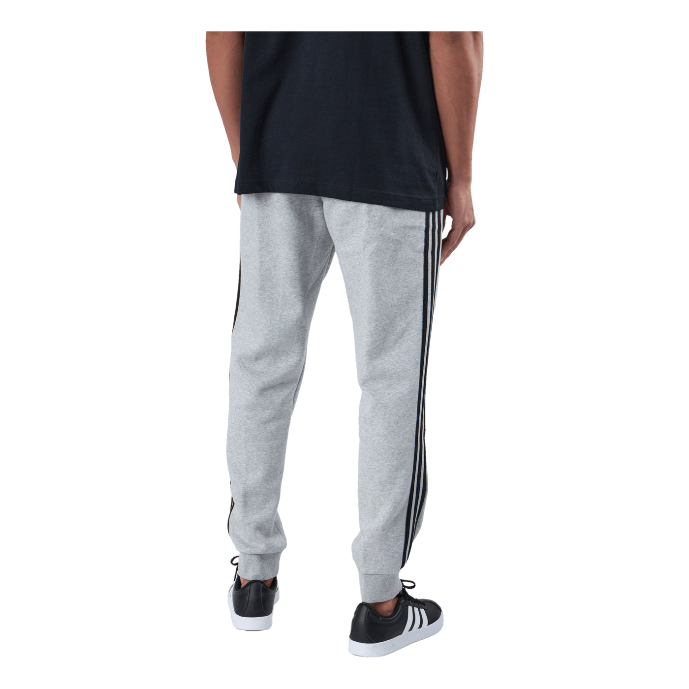 Essentials Fleece Tapered Cuff 3-Stripes Joggers Medium Grey Heather