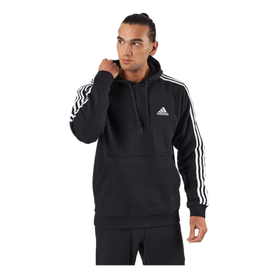 Essentials Fleece 3-Stripes Hoodie Black