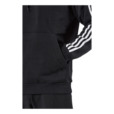 Essentials Fleece 3-Stripes Hoodie Black