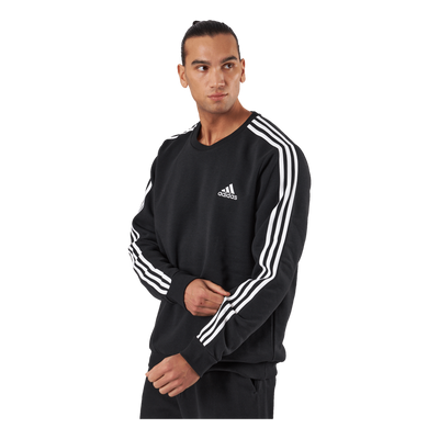 Essentials Fleece 3-Stripes Sweatshirt Black