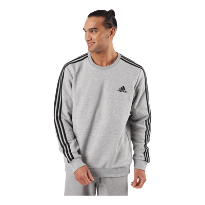 Essentials Fleece 3-Stripes Sweatshirt Medium Grey Heather