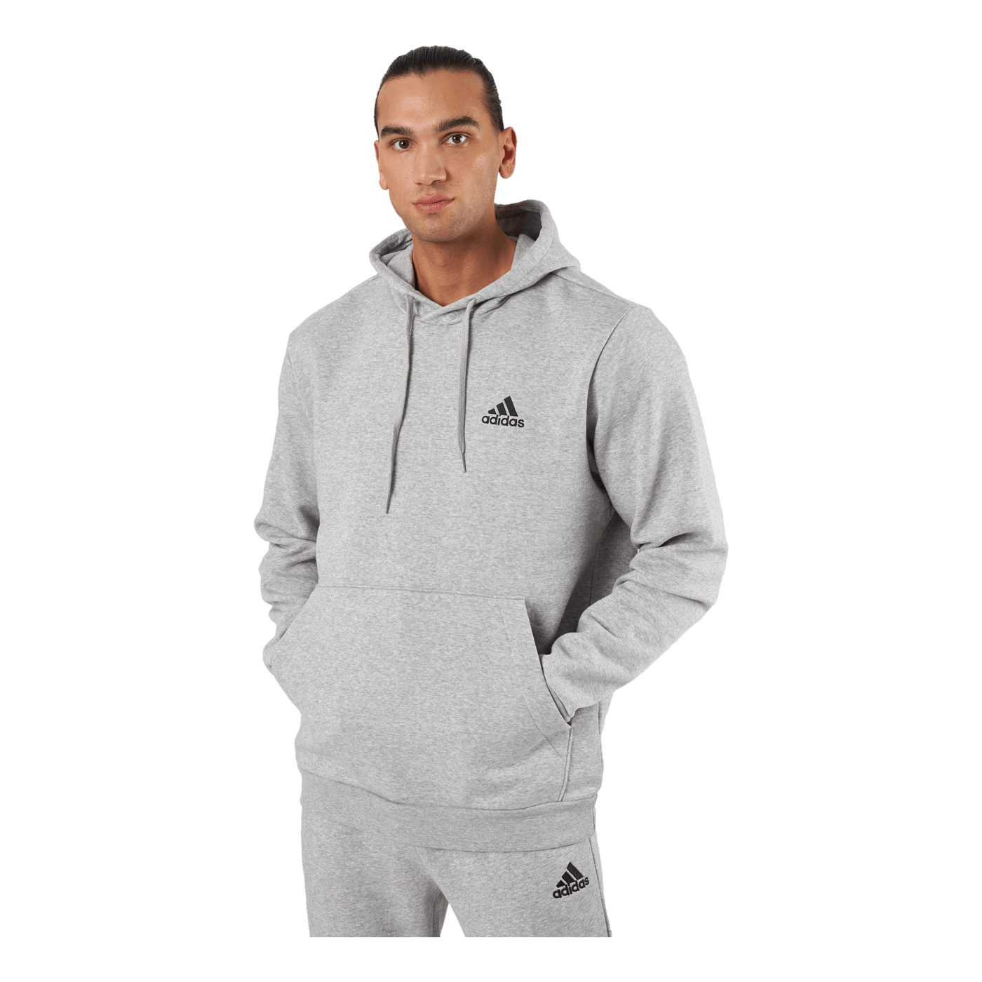 Essentials Fleece Hoodie Medium Grey Heather