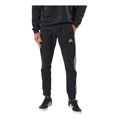 Essentials French Terry Tapered Cuff 3-Stripes Joggers Black