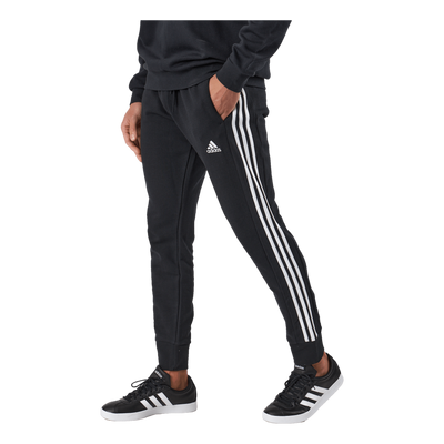 Essentials French Terry Tapered Cuff 3-Stripes Joggers Black