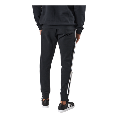 Essentials French Terry Tapered Cuff 3-Stripes Joggers Black