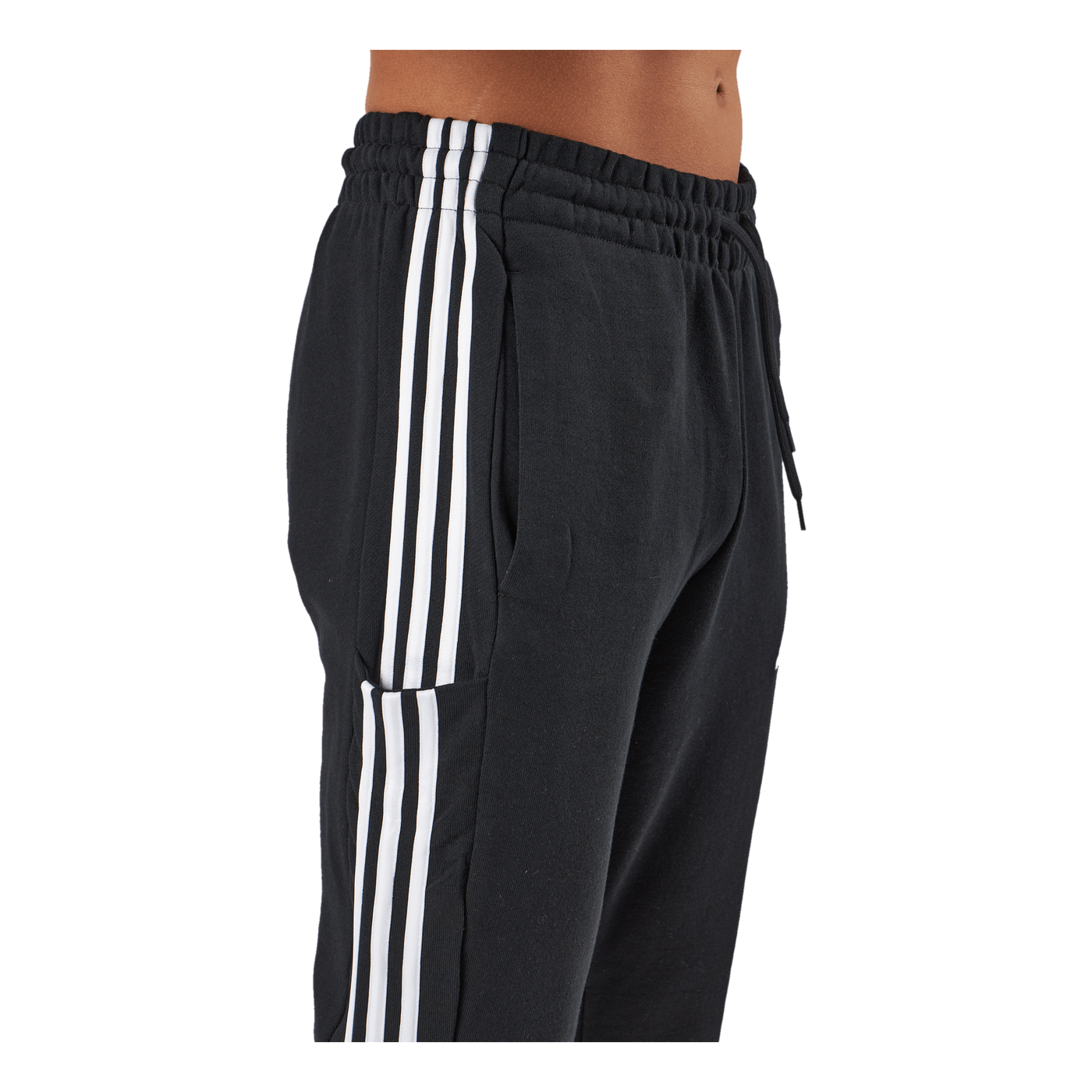 Essentials French Terry Tapered Cuff 3-Stripes Joggers Black