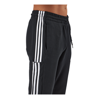 Essentials French Terry Tapered Cuff 3-Stripes Joggers Black