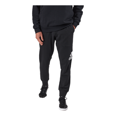 Essentials French Terry Tapered Cuff Logo Joggers Black