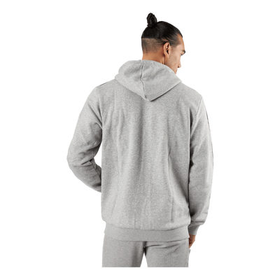 Essentials Fleece 3-Stripes Full-Zip Hoodie Medium Grey Heather