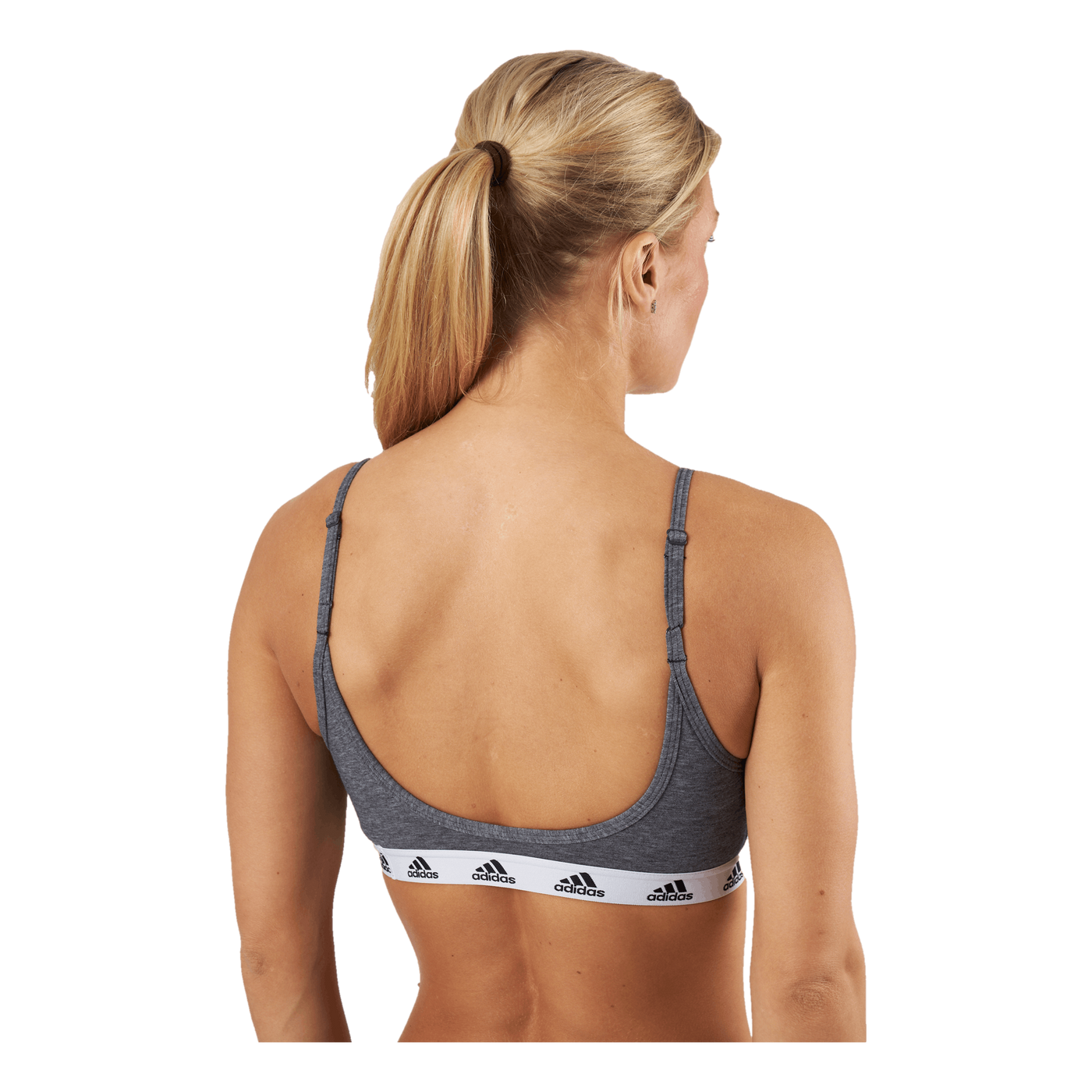 adidas Purebare Light-Support Bra Dark Grey Heather - adidas –