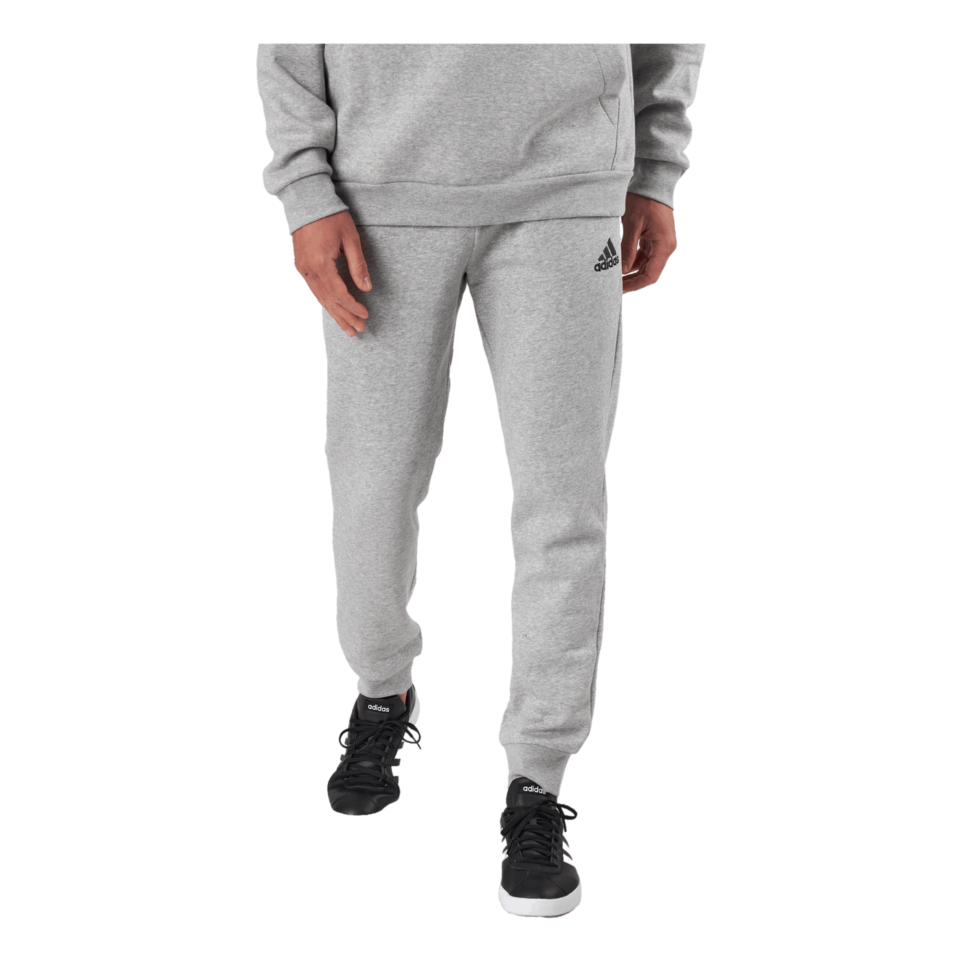 Essentials Fleece Regular Tapered Joggers Medium Grey Heather