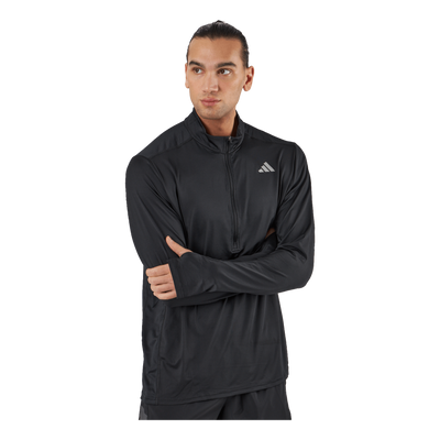 Own the Run 1/2 Zip Long-Sleeve Top Black