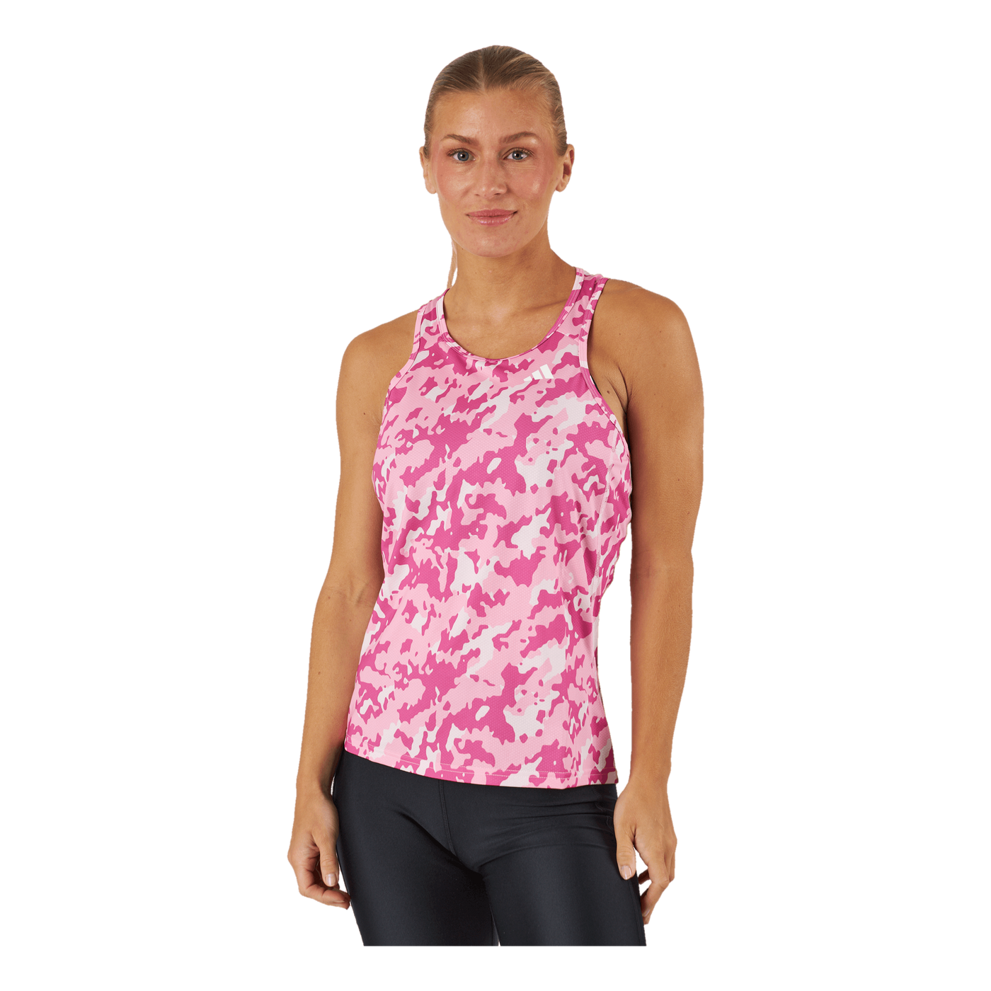 Own the Run Camo Running Tank Top Clear Pink