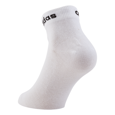 Think Linear Ankle Socks 3 Pairs White / Black