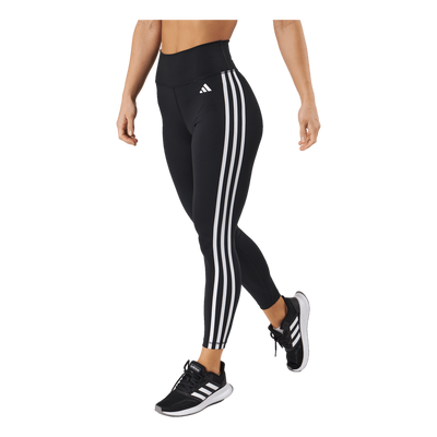 Train Essentials 3-Stripes High-Waisted 7/8 Leggings Black