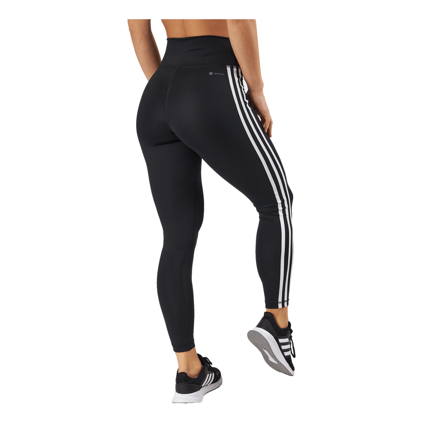 Train Essentials 3-Stripes High-Waisted 7/8 Leggings Black