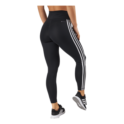 Train Essentials 3-Stripes High-Waisted 7/8 Leggings Black