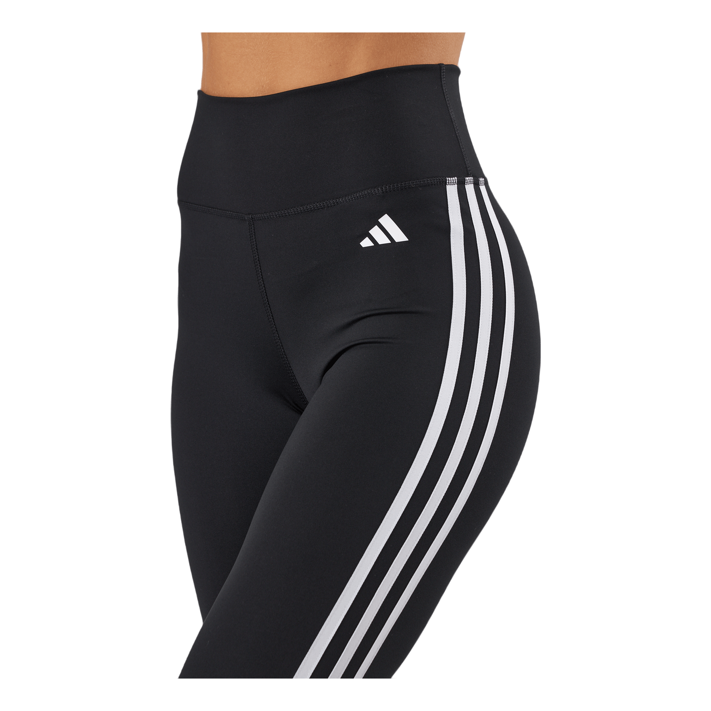 Train Essentials 3-Stripes High-Waisted 7/8 Leggings Black