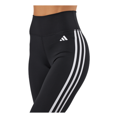 Train Essentials 3-Stripes High-Waisted 7/8 Leggings Black