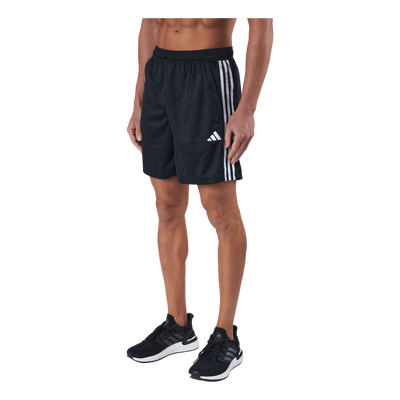 Train Essentials Piqué 3-Stripes Training Shorts Black