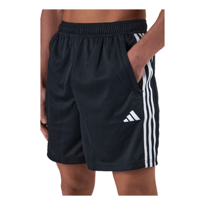 Train Essentials Piqué 3-Stripes Training Shorts Black