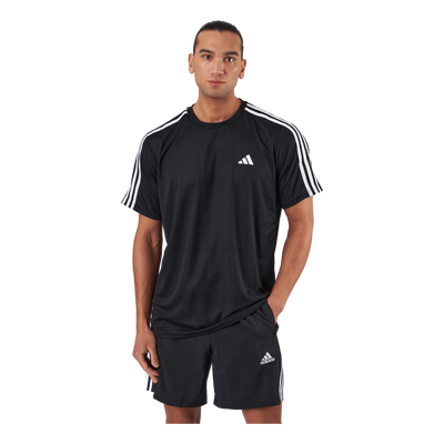 Train Essentials 3-Stripes Training T-Shirt Black